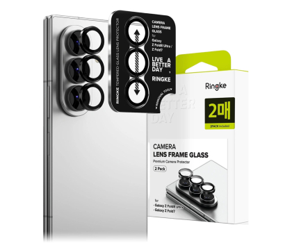 Szkło i folia ochronna Ringke Camera Frame 2-Pack do Galaxy Z Fold 7 / 8 Ultra Black